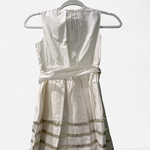 Crewcuts Kids White Sleeveless Dress with Stripes - Picture 2 of 4